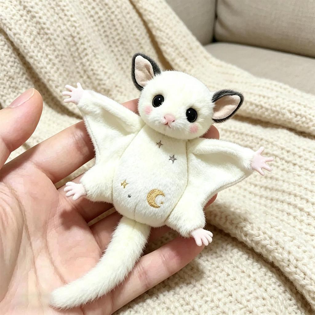 Portachiavi a Forma di Peluche, Ciondolo Portamonete Scoiattolo Volante Carino - Ornamento Zaino in Peluche per Donne Ragazze Bambini Adulti Regalo di Compleanno