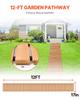 Wooden Garden Pathway, 12 Ft L X 17 In W, Non-Slip Straight Garden Walkway, Roll Out Cedar Outdoor Walkway Path with Wire Rope Connection, Decorative