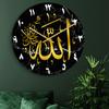 2024 New Acrylic Mirror Decorative Clock Islamic Calligraphy Decoration Silent Wall Decor Home Clock Clock Wall 3D Pendulum