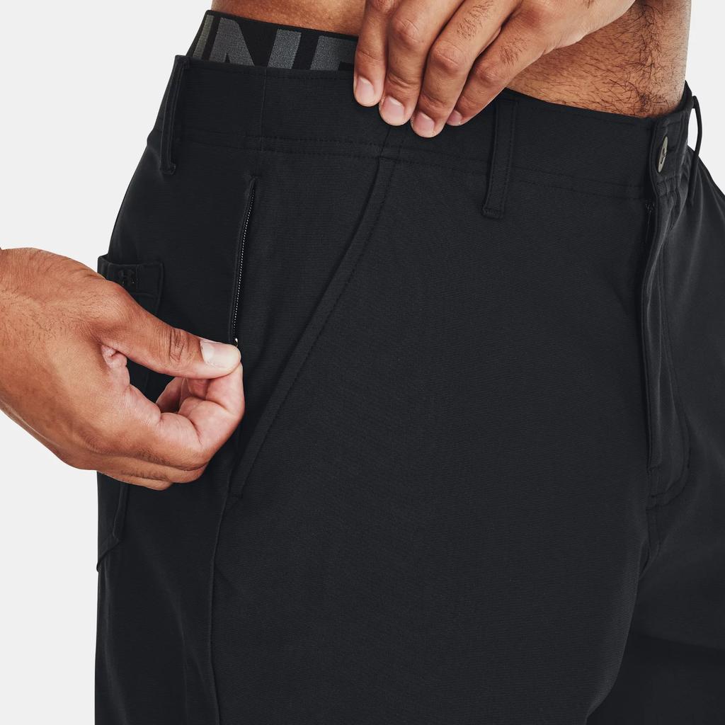 UA Solid Color Straight Leg Casl Shorts Men shorts Black 1382502-001