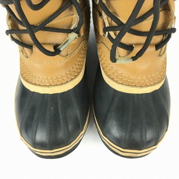 SOREL Leather Snow Boots with Liner Brown Size 23.0cm(USED)