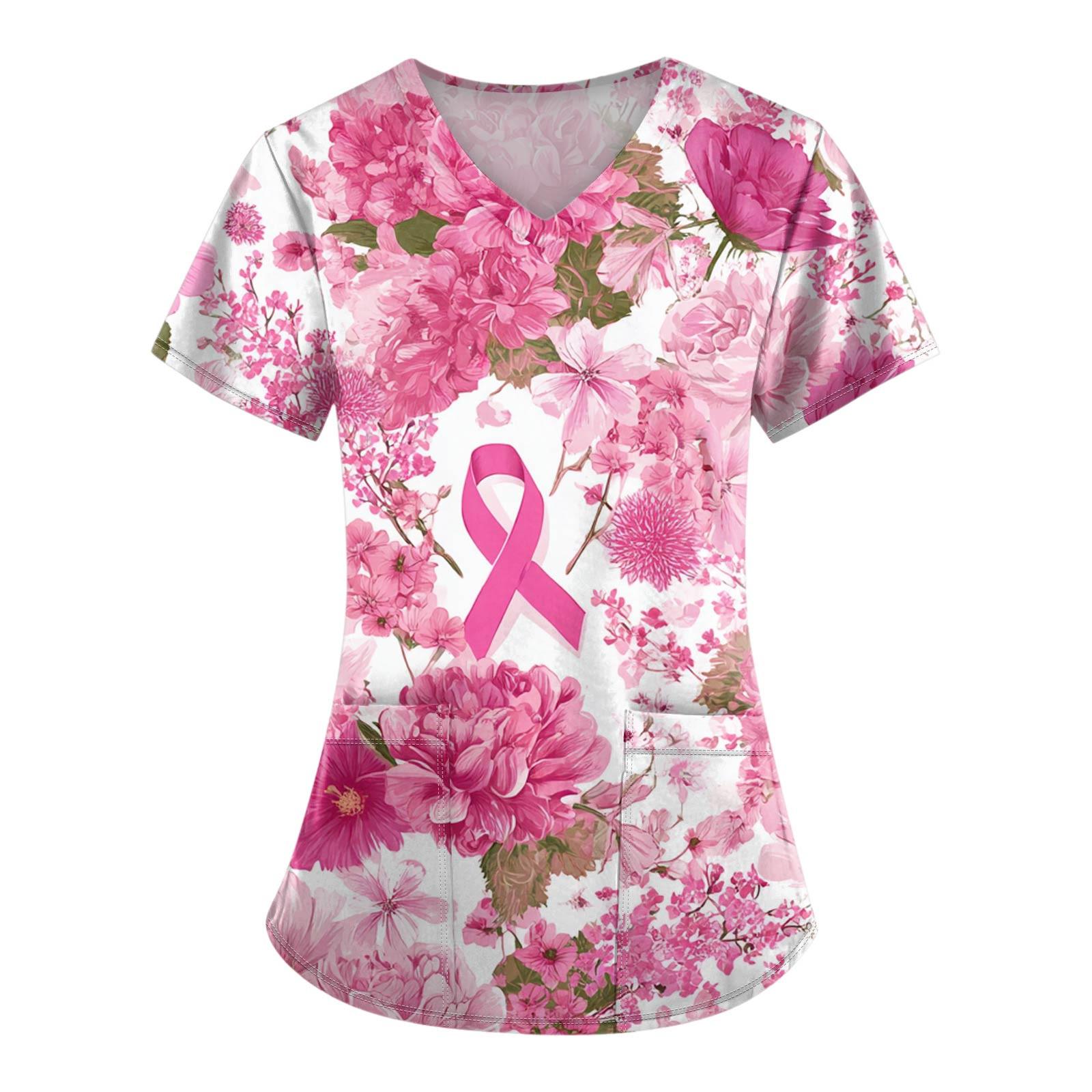 

Женские модные комбинезоны с V-образным вырезом и короткими рукавами, с карманами, с принтованным верхом, одежда XL розовый