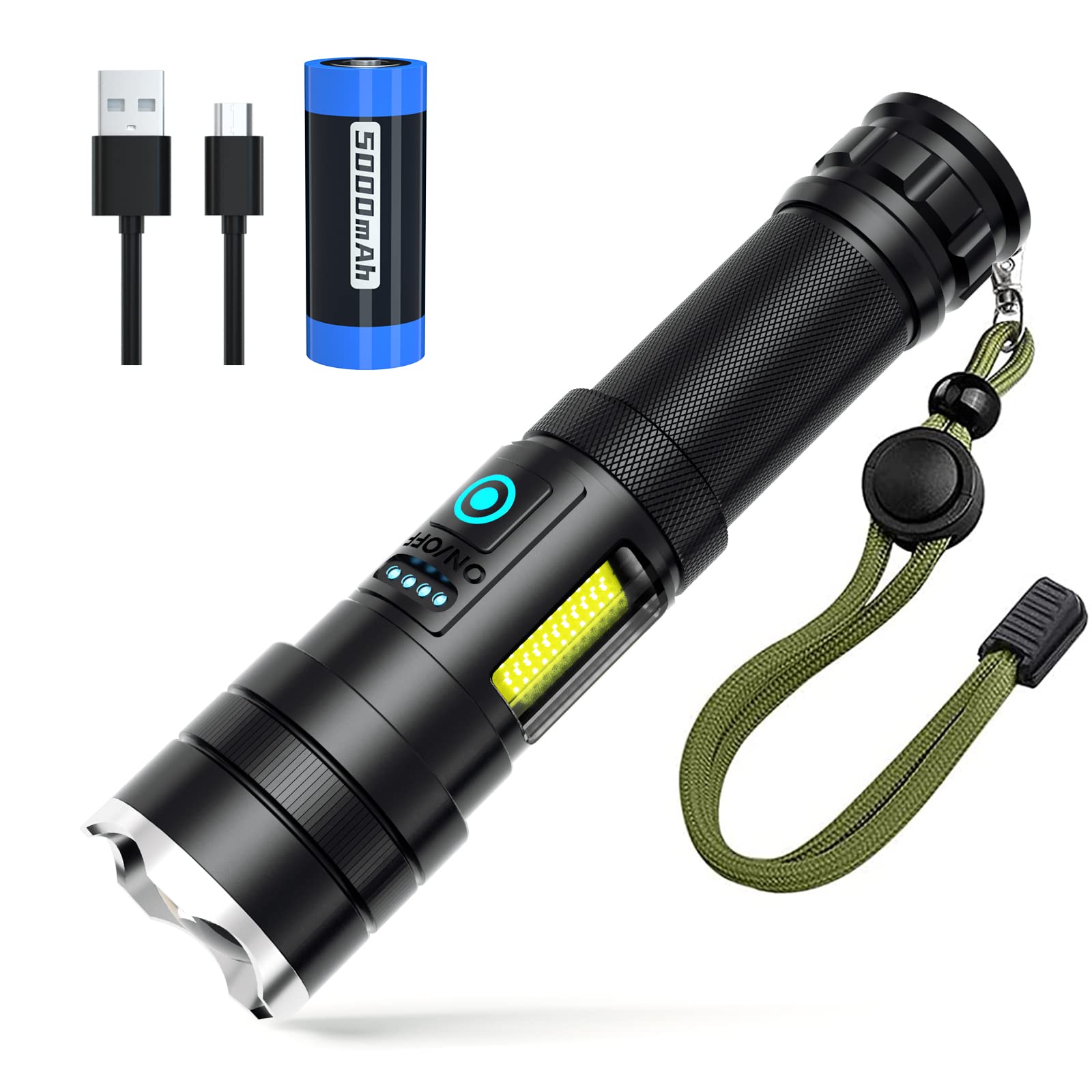 

Powerful LED LED USB White Red COB 7 Dimmable 5000mAh Up to 12 Hours of Continuous Battery Level IPX6 2M Compatible with Multiple Ideal for Night