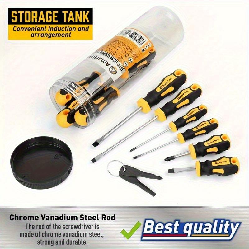 Upgraded Professional Screwdriver Set with Magnetic Bit Holder, Includes Slotted, Phillips, Hexagonal, Torx, and Precision Tools