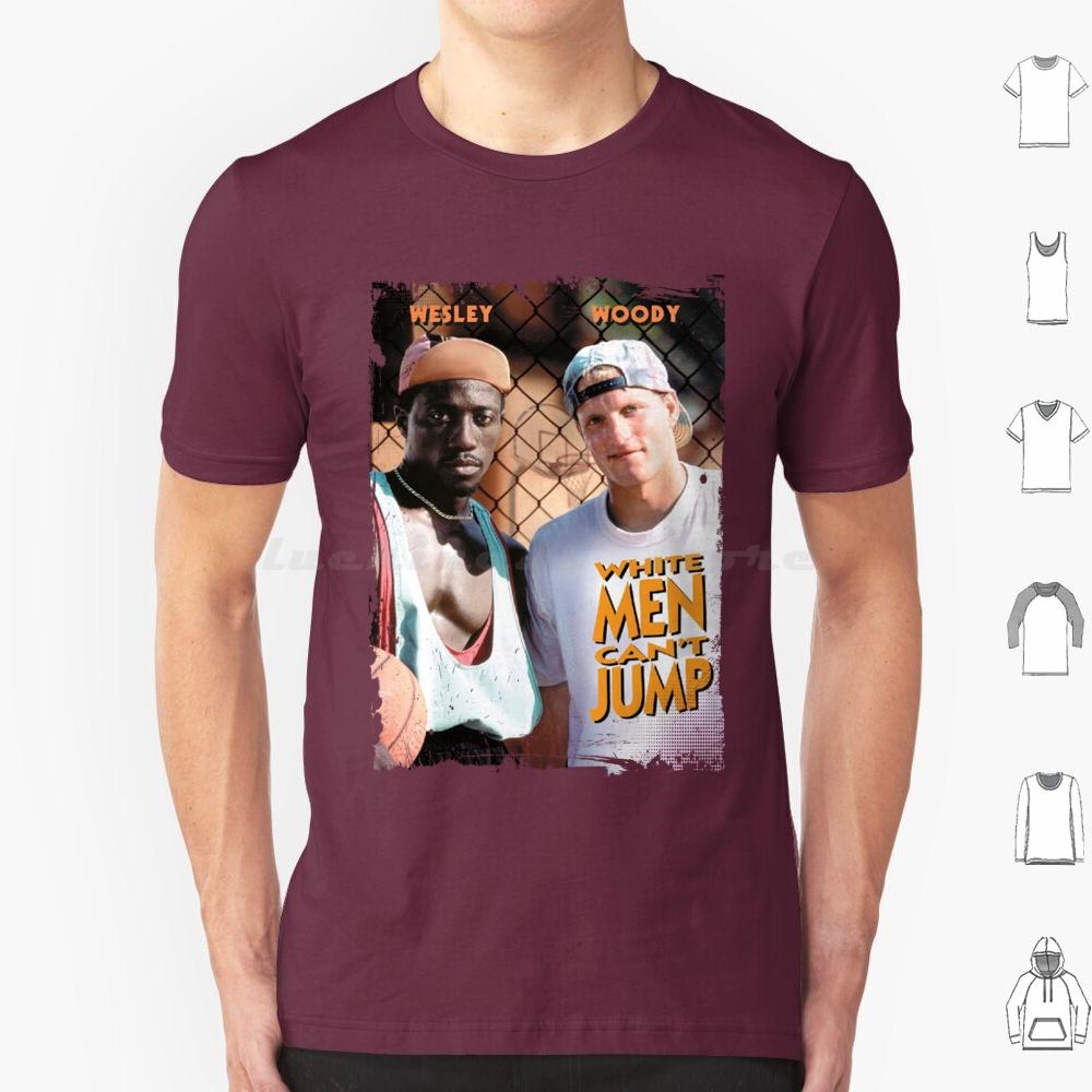 T-shirt White Men Cant Jump Cotone Uomo Donna Stampa Fai da te White Men Cant Jump Film di Pallacanestro Vintage Film anni '90 Nostalgia anni '90