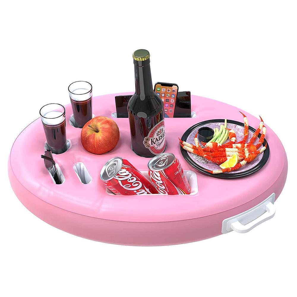 Zomer Zee Emmer Bekerhouder Opblaasbare Zwembad Accessoires Strand Zwemmen Spelen Familiefeest Drijver Bier Drankplateau Koeler Tafel Speelgoed
