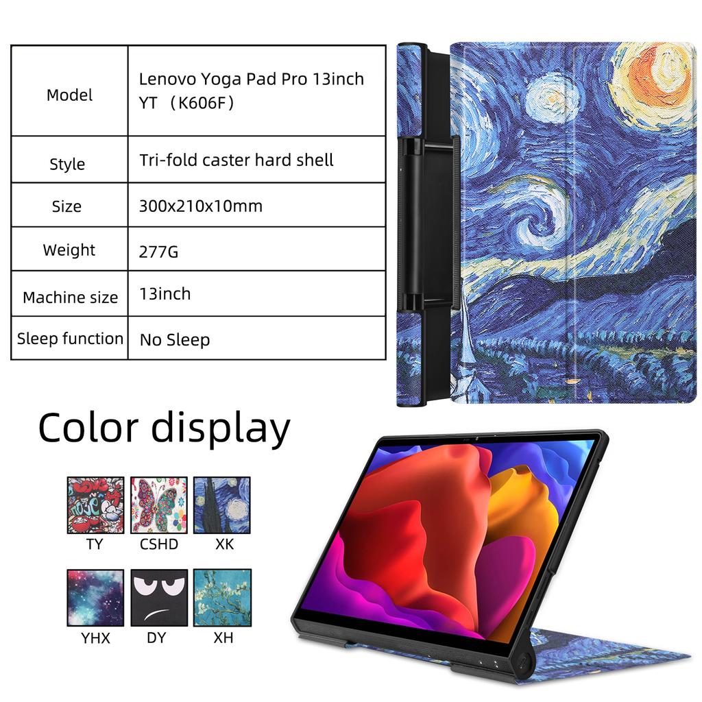 Flip Stand Smart Folio Case For  Lenovo Yoga Tab 13 / YOGA Pad Pro 13 (YT-K606F)