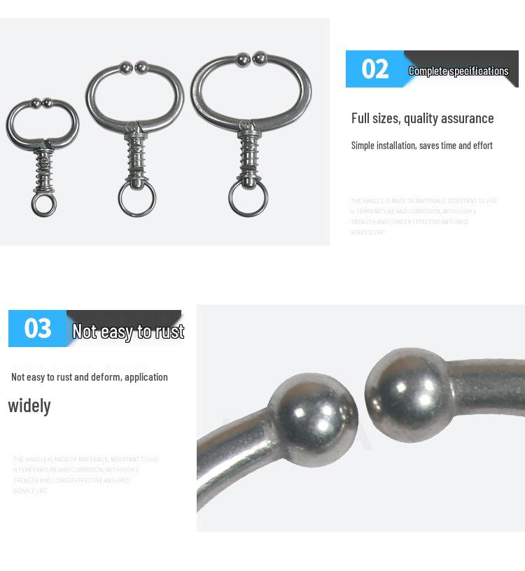 Stainless Steel Bull Nose Pliers for Cattle, Large Size, Punch-Free Spring Type Traction Tool