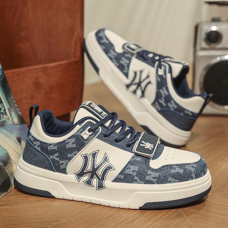 

Мужская обувь 2025 весна новая мода высококачественная персонализированная обувь на плоской подошве молодежная платформа удобная кожаная поверхность повседневная трендовая обувь 44 синий