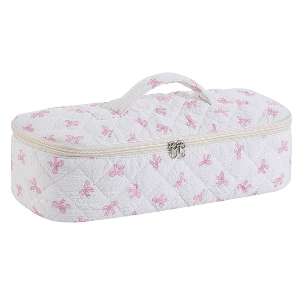 Handbag Blow Dryer Pouch Quilted Cotton Curling Iron Organizer Hair Dryer Bag Bathroom Storage