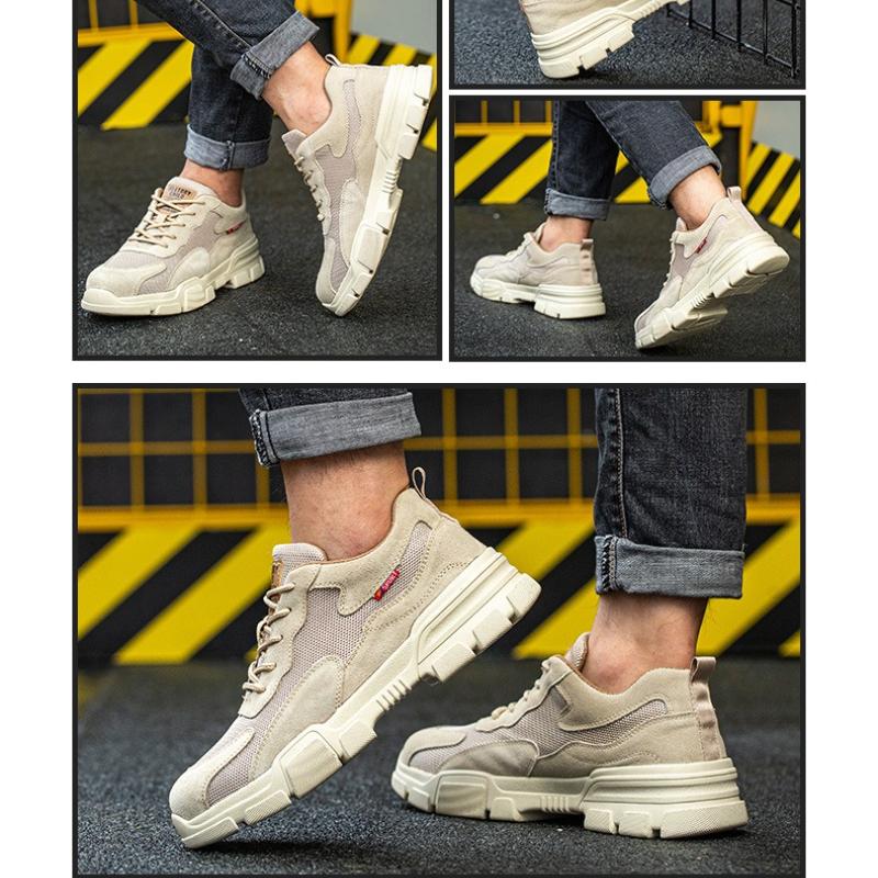 Work Shoes Safety Shoes Labor Protection Shoe Odor Anti Smashing Puncture Women Men's Safety Tennis Steel Toe Shoes Work36-45