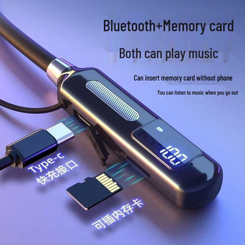 2025 Bluetooth Neckband Headphones: Long Battery Life, Sports-Ready, Music Listening, Apple & Android Compatible with Call Function