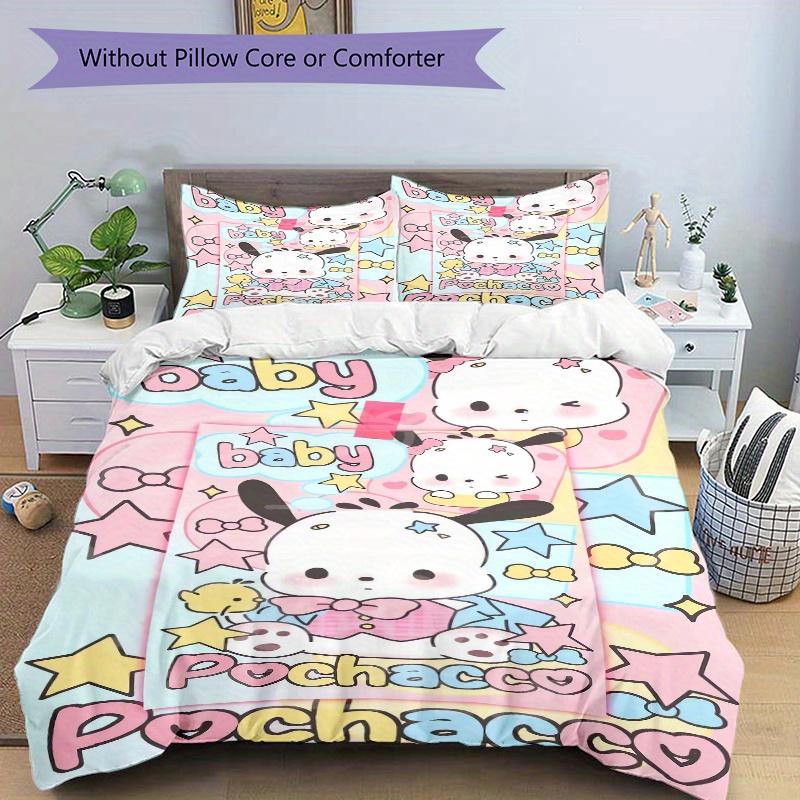 3pcs Sanrio Baby Pochacco Quilt Cover Set - Soft and Cozy Bedroom, Guest Room and Dorm Decorative Bedding 3-Piece Set 1 Quilt Cover + 2 Pillow Sh