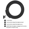 Flexible Gooseneck Lighted Magnifier With Stand 5 Color Modes Dimmable USB Reading Eye Protection Study Lamp