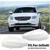 Door Rearview Mirror Cover Caps, Compatible With Volvo XC60 2013-2018 Ice White With Buckle Side Mirrors Housing Frame Cover(1pc Right)
