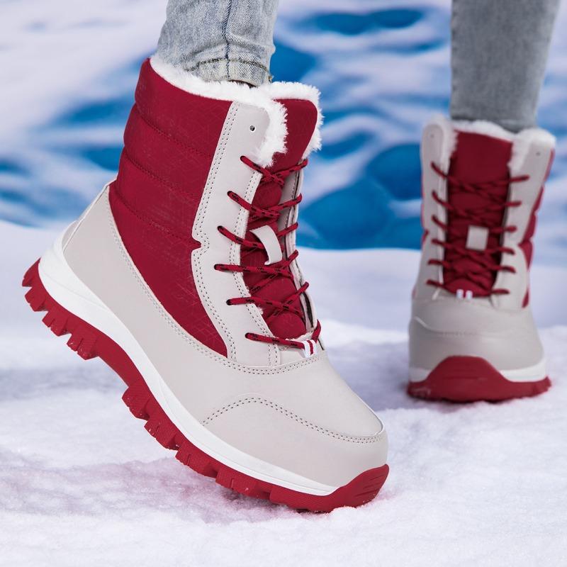Women's High-top Cotton Shoes Boots Large-size Outdoor Anti-slip Waterproof Women's Snow Boots Winter Shoes for Women
