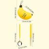 Portable Cartoon Banana Cutlery Set 304 Stainless Steel Mini Spoon Chopsticks Set Snap Silent with Storage Box Folding Tableware