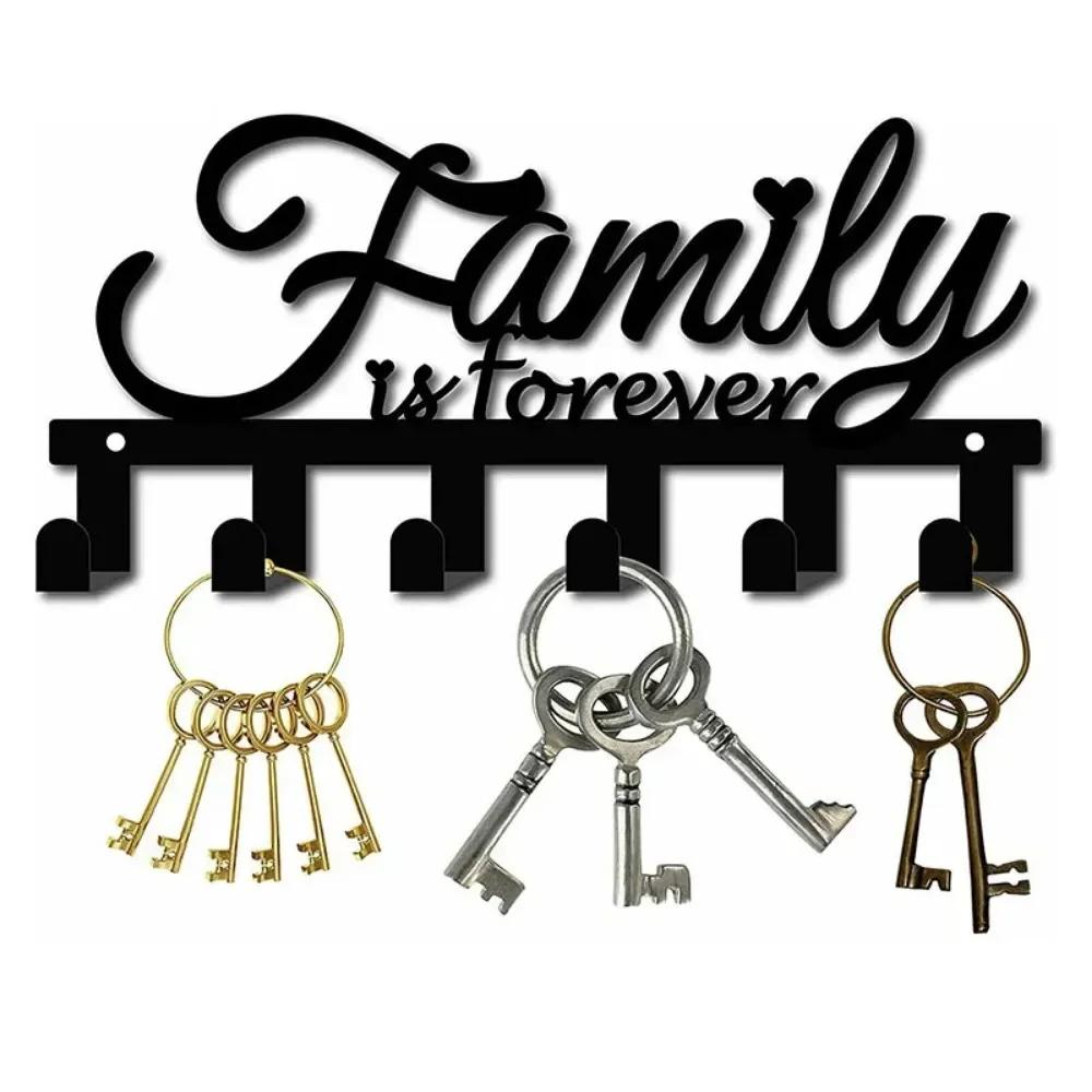 

Винтажная чугунная ключница с 6 крючками, настенная вешалка для одежды и металлическое искусство для гостиной и домашнего декора, настенная вешалка в деревенском стиле 26.9*13cm чёрный