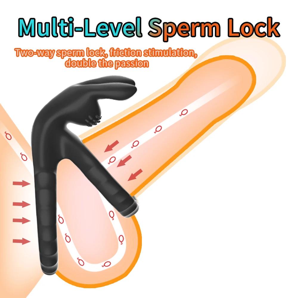 Men's Silicone Penis Ring Clitoris Stimulator Cock Ring Ejaculation Delay Penis Ring Erection Ring Sex Toys for Men Couples
