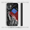 America USA Flag Cool Phone Case For iPhone 17 16,15,14,13,12,11,Pro,XS,Max,XR,Plus,Mini Soft Silicone Black Shockproof