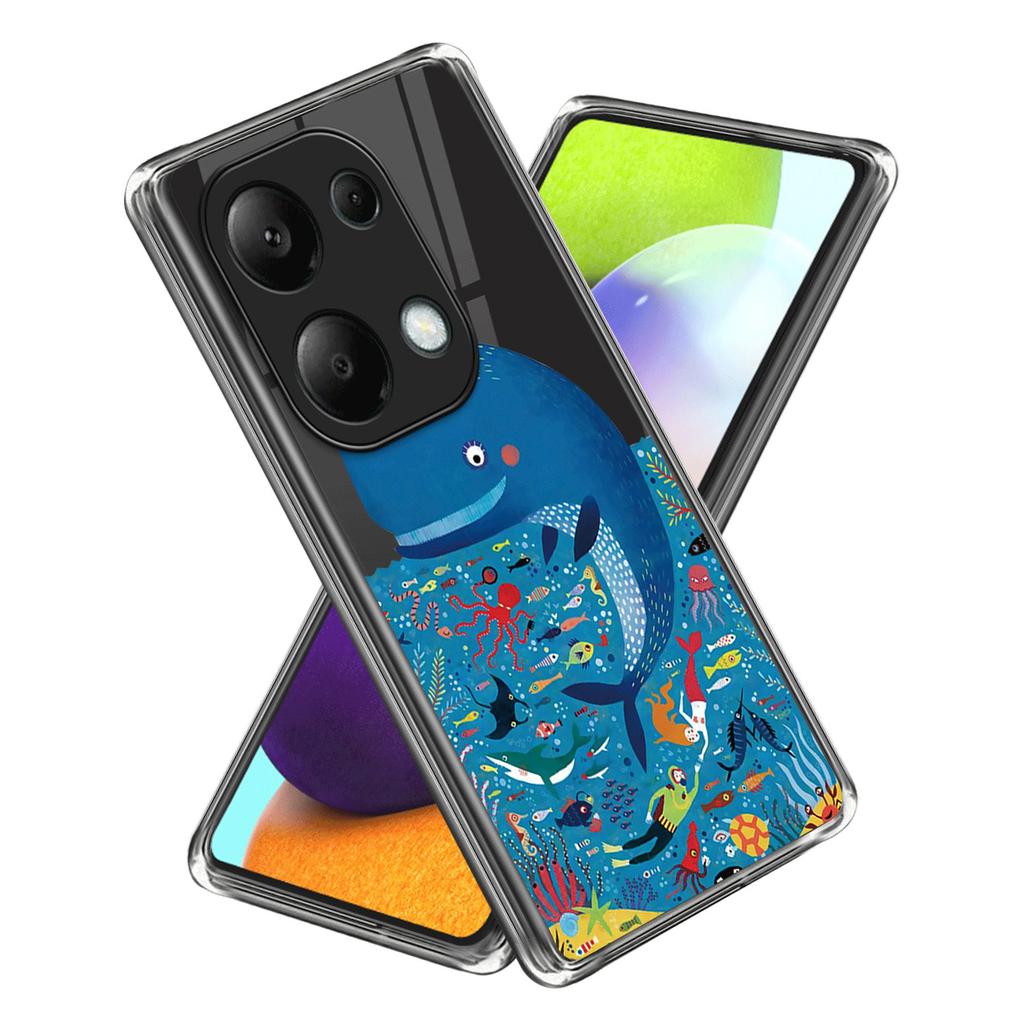 For Xiaomi Redmi Note 13 Pro 4G/Poco M6 Pro 4G TPU Phone Case IMD Pattern Printing Back Cover