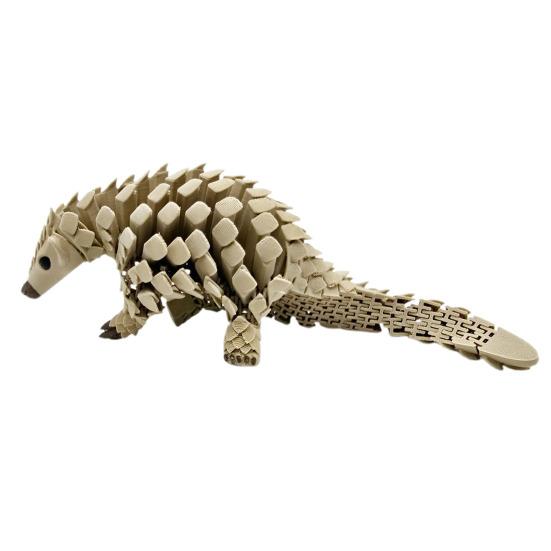 

Орнамент в виде панголинов, напечатанный на 3D-принтере, изысканный дизайн, материал PLA, сложная скульптура панголина, игрушка для снятия стресса, шарнирная светло-коричневого