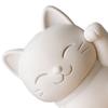 3D Printed Luck Cat Statue, Cute White Maneki Figurine, Matte White Mini Fortune Cat Ornament for Home Desk Bedroom Decor, Holiday Birthday