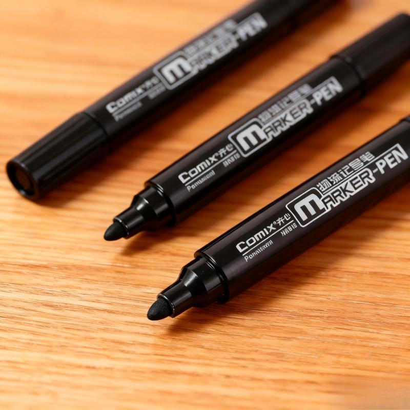 12pcs Marker Pens 2mm Fine Black Marker Pens Waterproof Marker Pens for Marking and Notation Paint Markers Art Supplies Tools