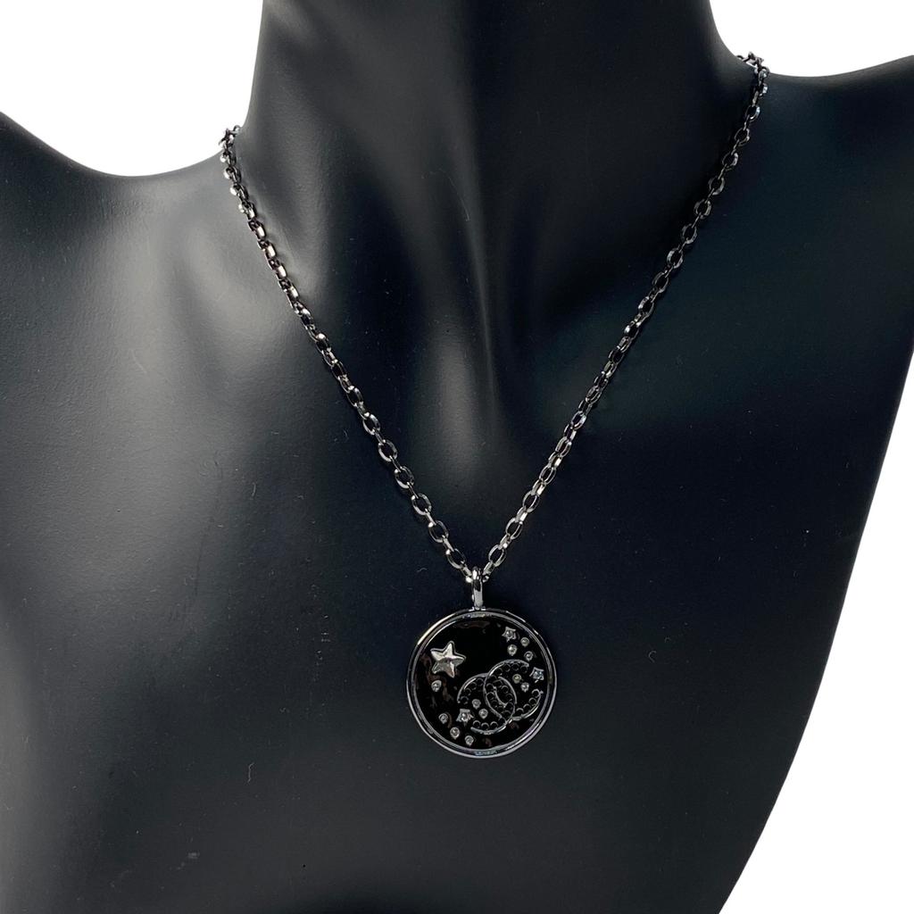 Used CHANELNecklace Gunmetal Women