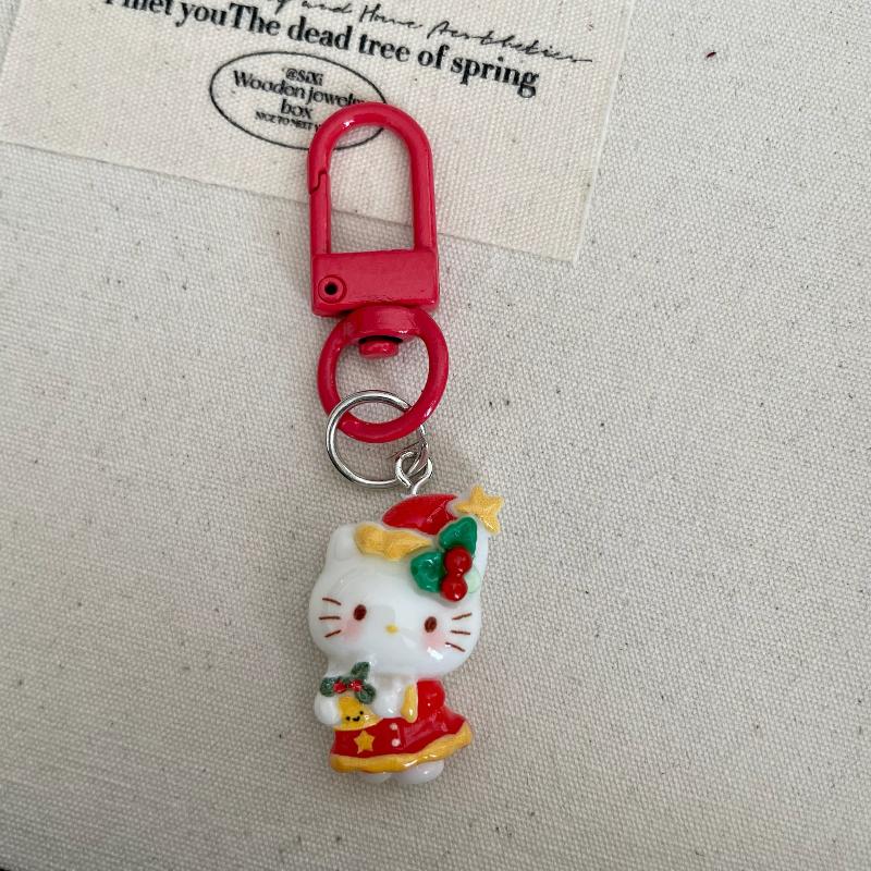 

1/5 шт. Милый мультяшный рождественский брелок Hello Kitty, аксессуары-подвески для сладкой сумки, рождественская вечеринка, день рождения, подарок для друзей