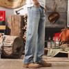 JIELEINUO Men's 2026 Vintage Slim-Fit Straight Leg Denim Jeans