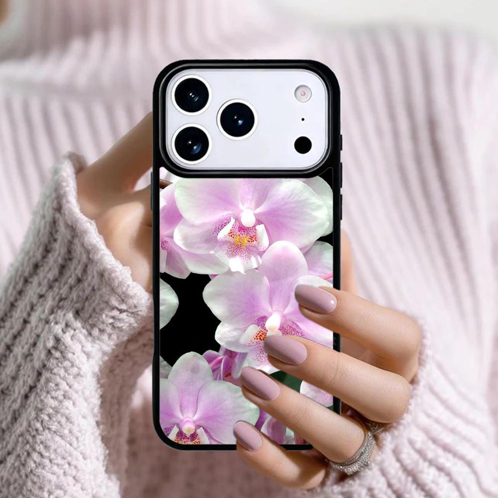 Orchid Flowers Soft Phone Case For Apple iPhone 17 Air 16E 15 14 Plus 13 12 11 Pro Max Mini Funda Cover