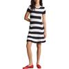 Polo Ralph Lauren SS24 Striped Round Neck Short Sleeve Dress Women Dresses Blue White WMPODRSNFA20686-410