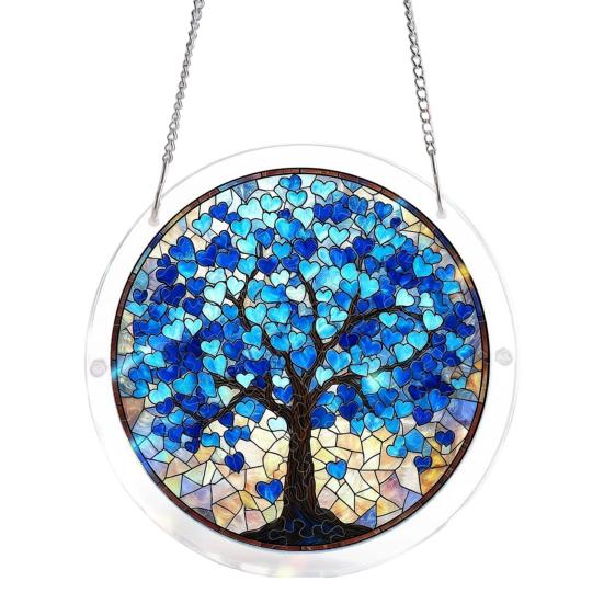 Acrylic Puzzle Suncatcher Window Hanging Ornament Stained Glass Style DIY Jigsaw Puzzle Kit for Home Garden Decor