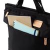 Heart Made Factory FY-0950 Tote Backpack, Unisex, A4 Size, Cordura Poly, Lisse Style Series (Black)