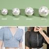 Pearl Diamond Button Women'S Shirt High-End Button Accessories Versatile Round Sweater Shirt Cardigan Small Button