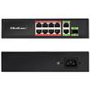 Qoltec Przełącznik sieciowy SWITCH FAST Ethernet PoE 8x RJ45 PoE 2x RJ45 Uplink 1x SFP | 120W | 1000 Mb