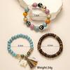 Bohemian Elephant Tassel Multi-Layer Wood Bead Bracelet