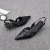 Elegant and Versatile Casual Wear-resistant Sandals Women's Thin Heel Pointed Toe Pumps Ladies High Heels Slingback