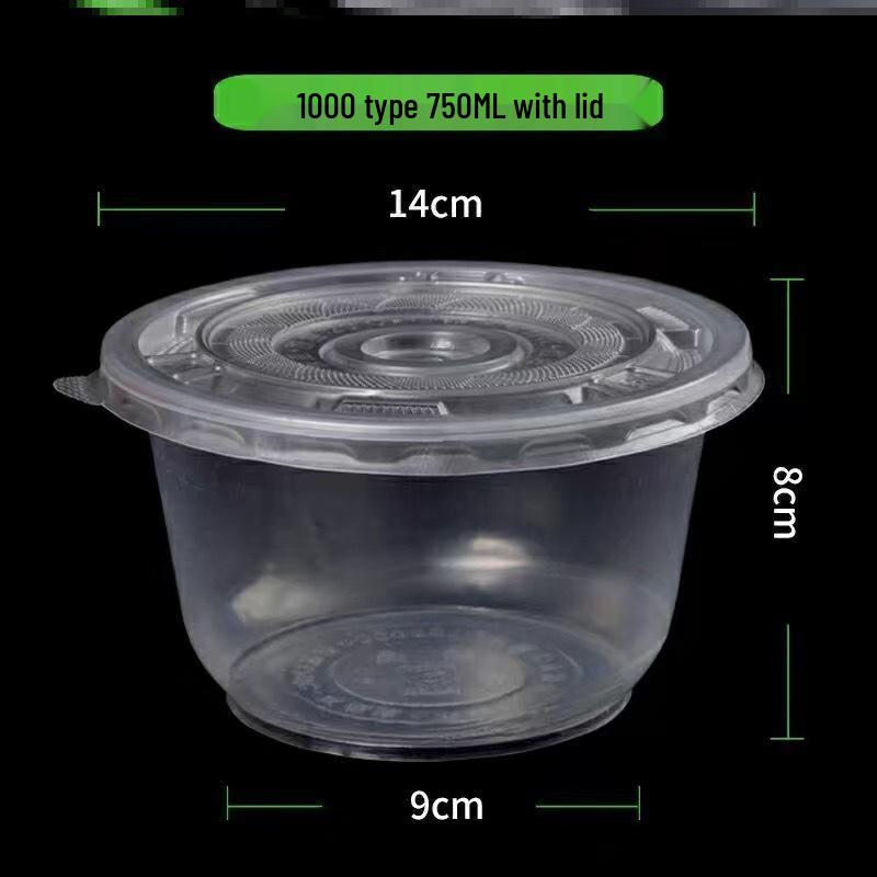 Durable Clear Disposable Plastic Bowl - High Temp Resistant, Perfect for Home & Commercial Use, No Lid Required
