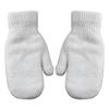 1 Pair Women Mittens Double-layers Cute Stretchy Soft Thickened Cold Resistant Solid Color Autumn Winter Girls Gloves for Riding