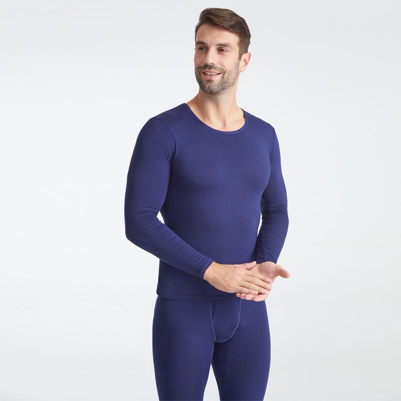 Men's Thin Style Warm Autumn Underwear Set: Top and Pants