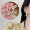 925 Silver Needle Korean Fashion Crystal Flower Earrings For Women Jewelry Trending Luxury Women's French Pearl Earrings