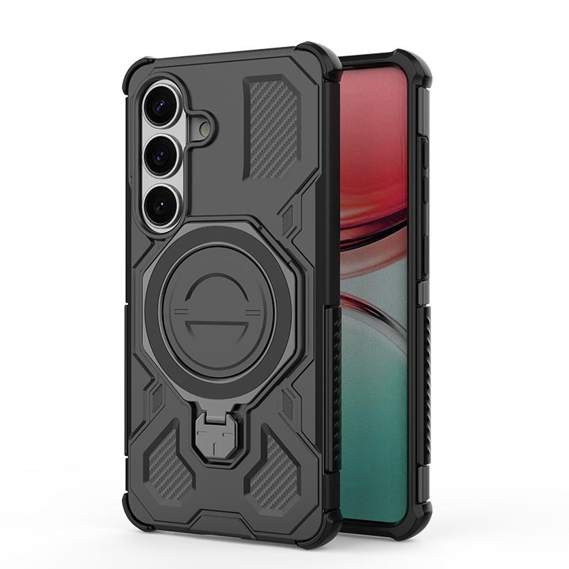 Wireless Charging Funda Case for Samsung Galaxy A17 A57 A37 5G A56 A55 A16 S26 Ultra S25 FE Ring Holder Armor Phone Case