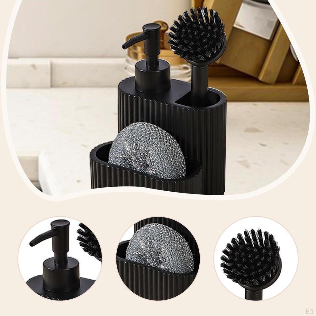 Dozownik płynu do naczyń 3 w 1 Organizer na blat Łatwy w użyciu Wielofunkcyjny Trwałość Praktyczny