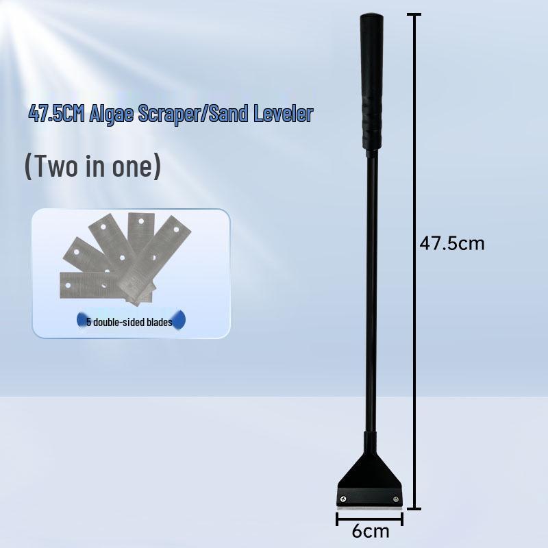 Non-Scratch Stainless Steel Algae Scraper for Fish Tanks