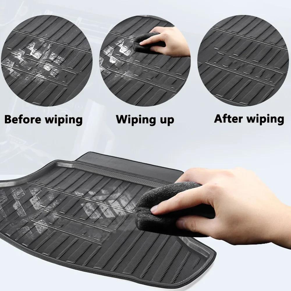 Car Rear Trunk Mat For Toyota RAV4 XA50 2019-2025 Luggage Waterproof Rug Cargo Boot Pad Liner Carpet Cover Interior Accessories