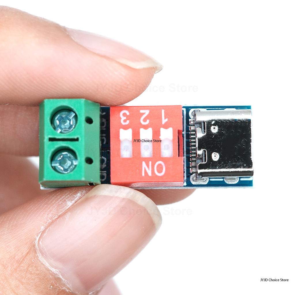 Typ-C PD QC Trigger 5V~20V Wählschalter Einstellung DC Spannungs-Stromversorgungsmodul Wählschalter Spannung Schnelllade-Täuschungsmodul