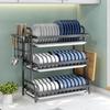 Multi-Function Kitchen Rack: Cross-Border Dish, Bowl, And Chopstick Storage