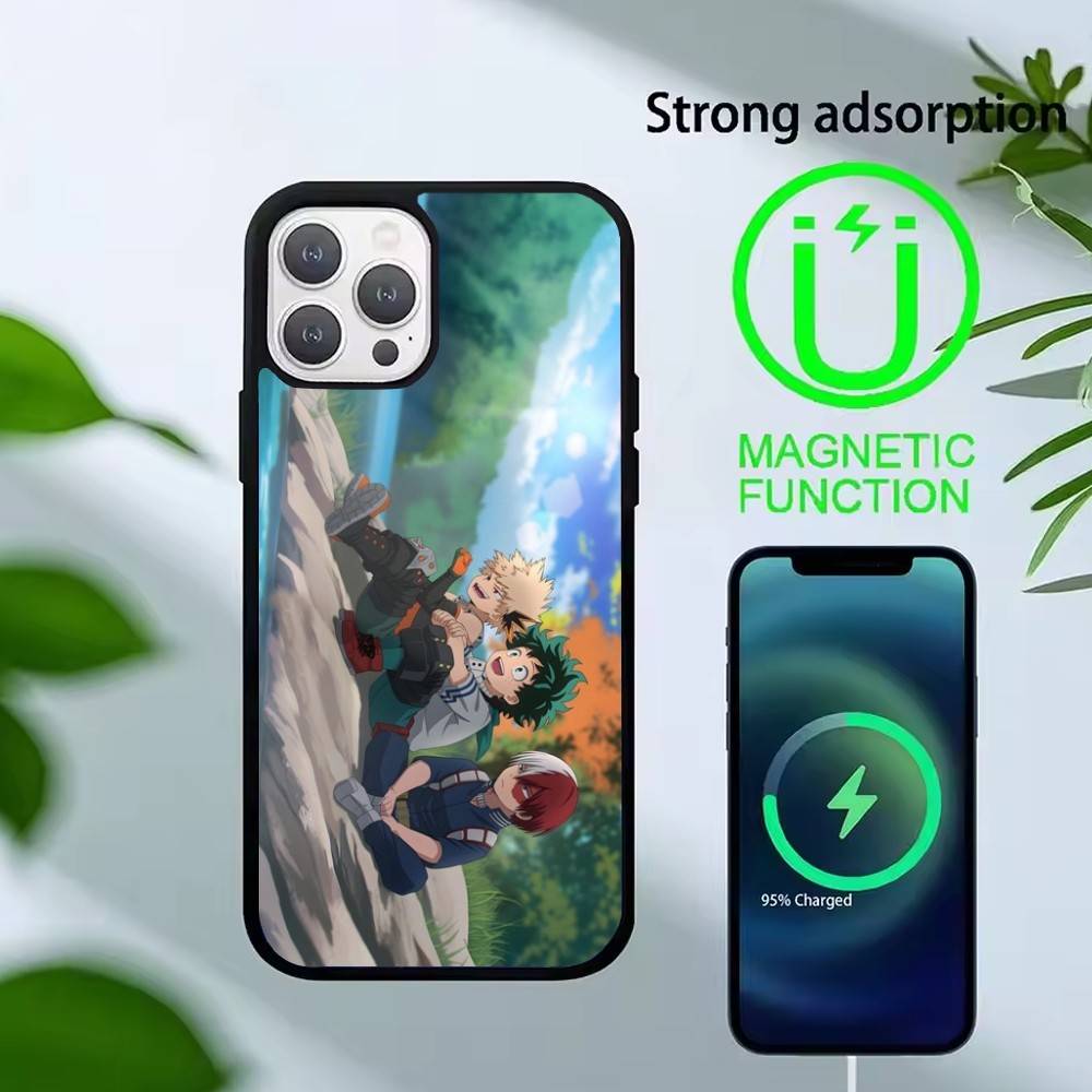 Katsuki Bakugo E-Hero Academia Phone Case For iPhone 17,16,15,14,13,Pro,Max,Plus,Magnetic For Magsafe Wireless Charging